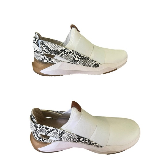 Dr. Scholl's Womens Hyped Up White White & Black Snake Sneakers Slip On Size‎ 9M - Picture 4 of 14